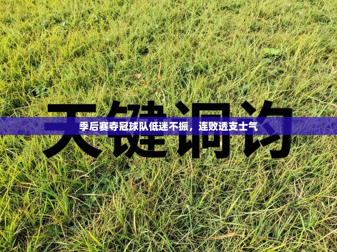 季后赛夺冠球队低迷不振，连败透支士气